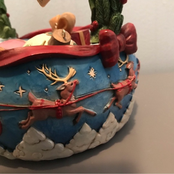 Jim Shore Blue Christmas Basket with Ornaments - Picture 4 of 10